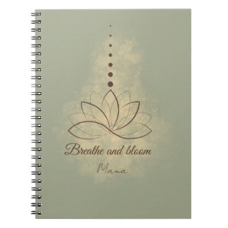 Atme und blühe Mama Lotus Design Notizblock