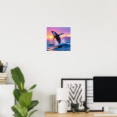 Atme wild, spring frei, berühre den Himmel Poster (Heimbüro)