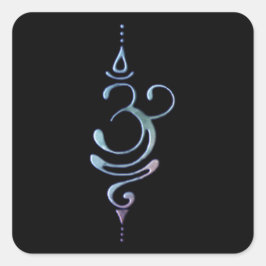 Atmen 1 quadratischer aufkleber