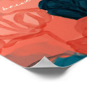 "Atmen" Abstrakte Blüte Poster (Ecke)