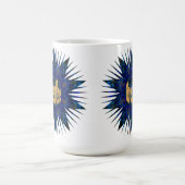 Atmen, auf Blue Boho Star Kaffeetasse (Mittel)