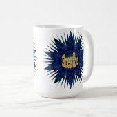 Atmen, auf Blue Boho Star Kaffeetasse (VorderseiteRechts)