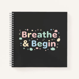 Atmen & Beginnen Pastell-Notizbuch Notizblock