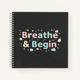 Atmen & Beginnen Pastell-Notizbuch Notizblock