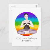 atmen. Chakras Postkarte (Vorne/Hinten)