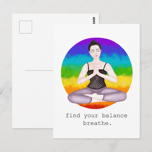 atmen. Chakras Postkarte (Vorne/Hinten)