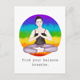 atmen. Chakras Postkarte