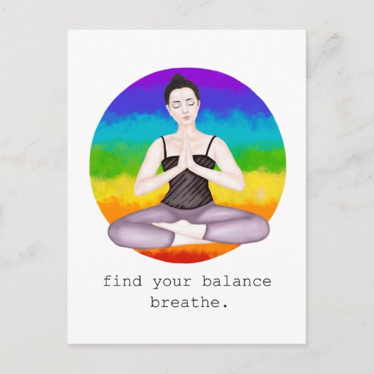 atmen. Chakras Postkarte (Vorderseite)