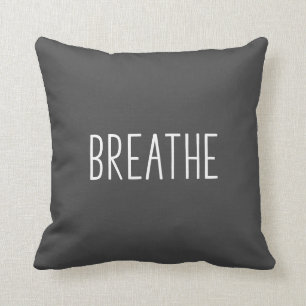 Atmen  Einfach Motivierend Angebot Boho Grau Kissen