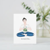 Atmen. Entspannen Postkarte (Stehend Vorderseite)
