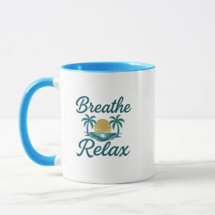 Atmen Entspannung Palm Sunset Tasse