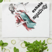 Atmen, Exhale Negativität Geschirrtuch (Gefaltet)