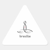 Atmen - Extravaganter Schwarz-Stil Dreieckiger Aufkleber (Vorderseite)