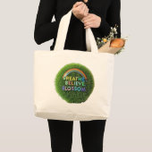 Atmen, glauben, Blossom Jumbo Tote Tasche (Vorderseite (Produkt))
