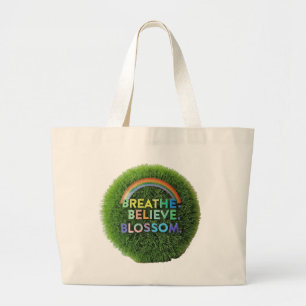 Atmen, glauben, Blossom Jumbo Tote Tasche