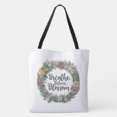 Atmen, glauben, Blossom Schultern Tasche (Rückseite)