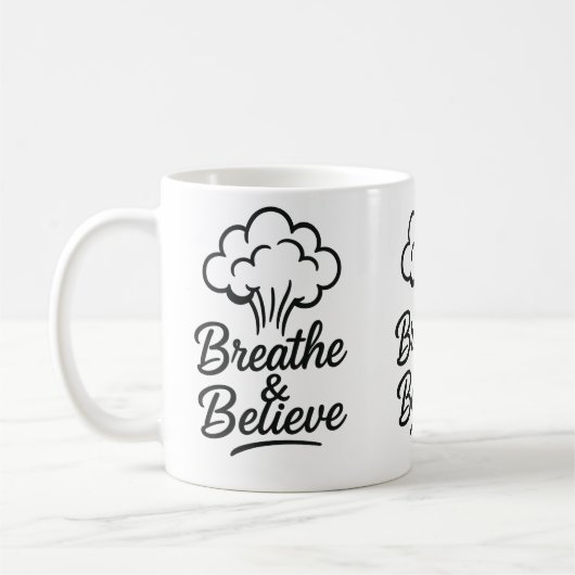 Atmen & Glauben Inspirationische Tasse - Motiviere (Links)