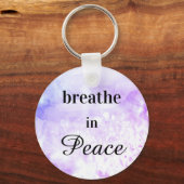 *~* atmen in Peace Ombre Pink Lila Wasserfarbe Schlüsselanhänger (Vorderseite)