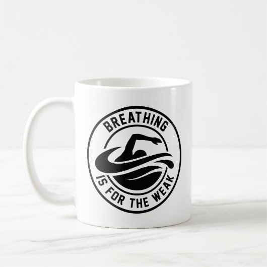 Atmen ist für die Schwäche Kaffeetasse (Links)