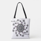 Atmen Moderne Blume Mandala Tasche (Rückseite)