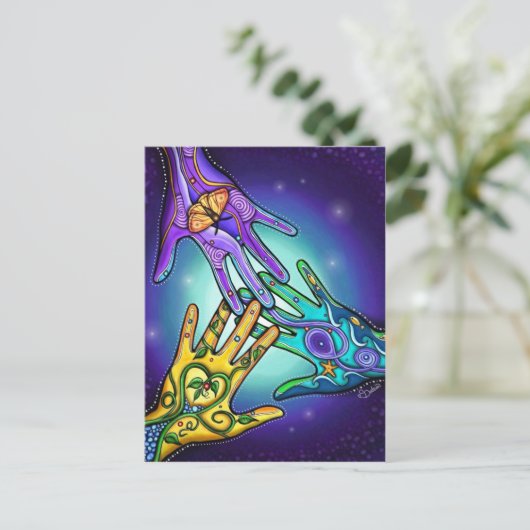 Atmen Postkarte (Stehend Vorderseite)