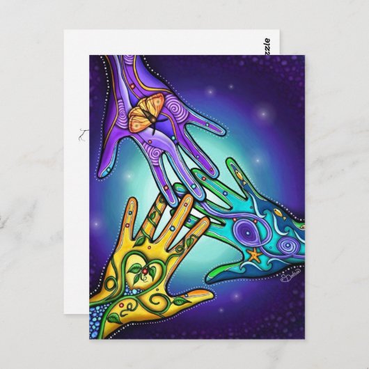 Atmen Postkarte (Vorne/Hinten)