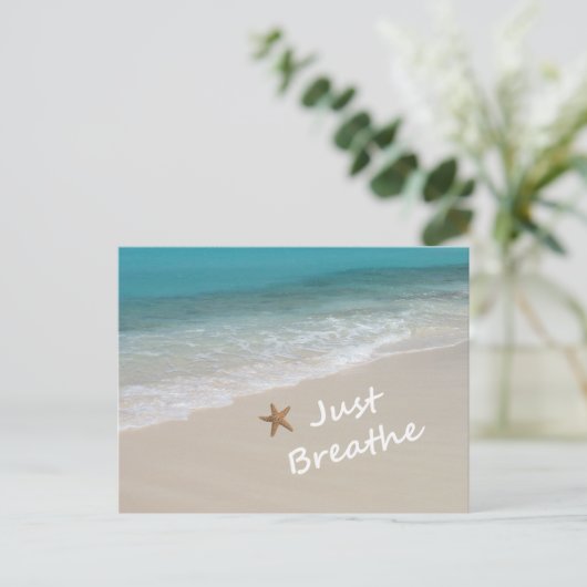 Atmen Postkarte (Stehend Vorderseite)