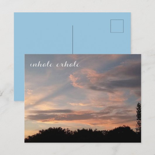 Atmen Postkarte (Vorne/Hinten)