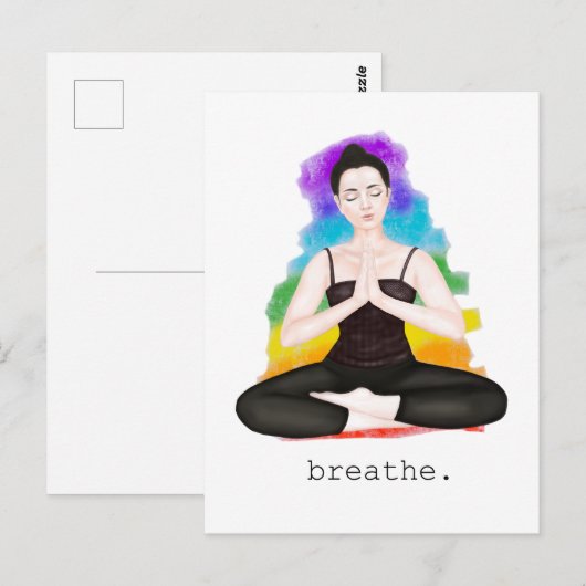 Atmen. Regenbogen Postkarte (Vorne/Hinten)