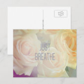 Atmen - Rose Postkarte (Vorne/Hinten)