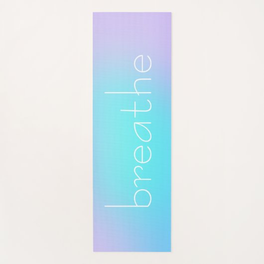 Atmen Sie Aqua und Lavender Gradient Yogamatte (Vorderseite)