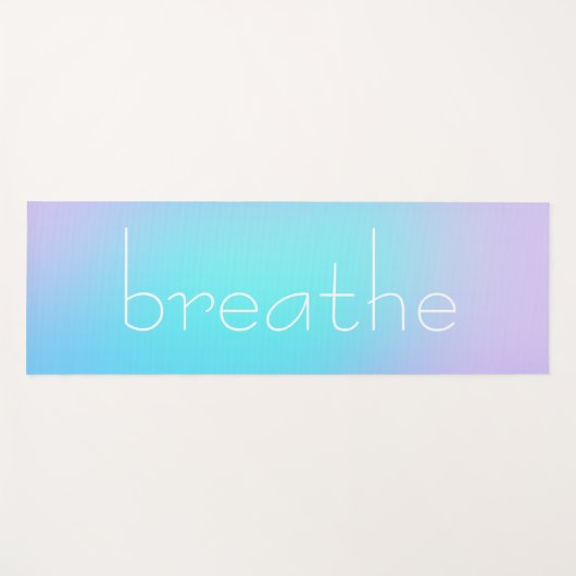 Atmen Sie Aqua und Lavender Gradient Yogamatte (Vorderseite (Horizontal))