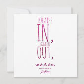 Atmen Sie aus Motivierend Glitzer Zitat Einladung (Vorderseite)