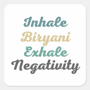 Atmen Sie Biryani Exhale Negativity Stickers ein