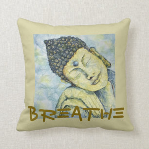 Atmen Sie Buddha-Aquarell-Kunst-Kissen Kissen