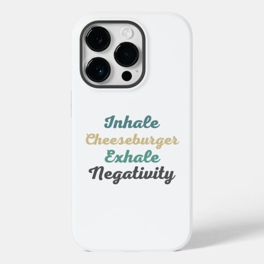 Atmen Sie Cheeseburger Exhale Negativativity Phone Case-Mate iPhone Hülle (Rückseite)