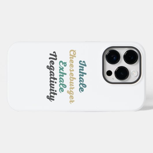 Atmen Sie Cheeseburger Exhale Negativativity Phone Case-Mate iPhone Hülle (Rückseite (Horizontal))
