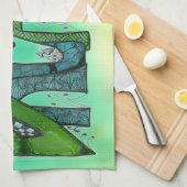 Atmen Sie das Küchentuch (Viertel Falte)