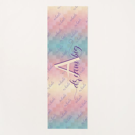 Atmen Sie den Traum Big Motivierend Pastel Ombre e Yogamatte (Vorderseite)