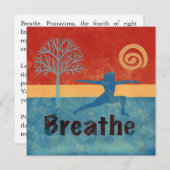 Atmen Sie die flache Note Card Mitteilungskarte (Vorne/Hinten)