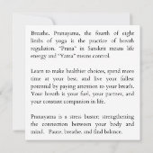 Atmen Sie die flache Note Card Mitteilungskarte (Rückseite)