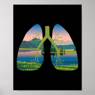 Atmen Sie die Lungen der sauberen Luft aus dem Shi Poster