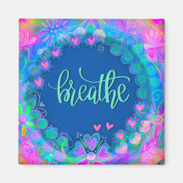 Atmen Sie die trendy Blue Inspiration Hübsch Blume Magnet