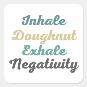 Atmen Sie Doughnut Exhale Negativity Stickers ein
