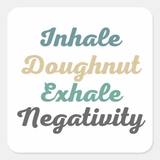 Atmen Sie Doughnut Exhale Negativity Stickers ein (Vorderseite)