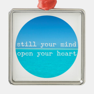 Atmen Sie ein extravagantes meditatives Zitat Ornament Aus Metall