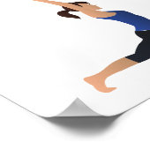 Atmen Sie einfach alles aus Yoga Gelassen Poster (Ecke)