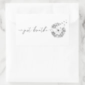 Atmen Sie einfach als Dämmerstrahl Rechteckiger Aufkleber (Tasche)