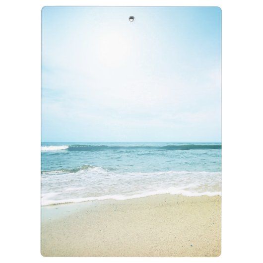 Atmen Sie einfach am Strand aus Klemmbrett (Rückseite)