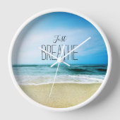 Atmen Sie einfach am Strand aus Uhr (Vorderseite)